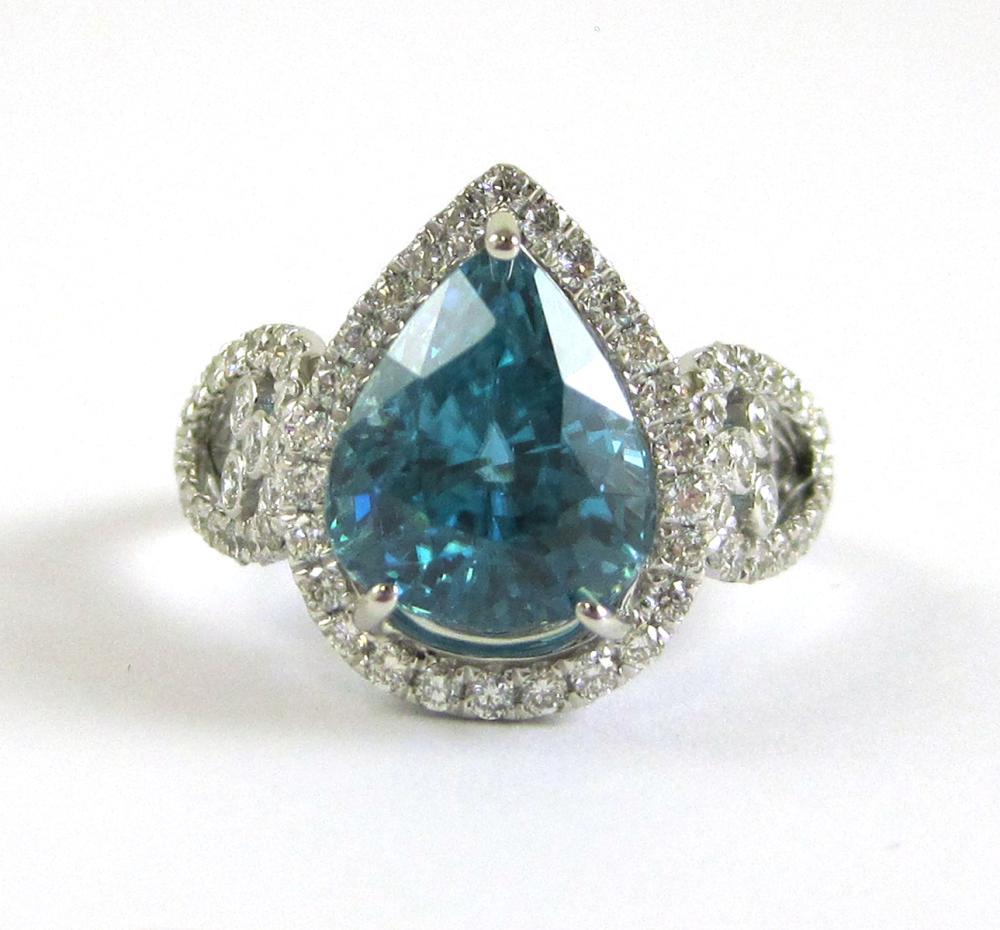 BLUE ZIRCON DIAMOND AND FOURTEEN 316560