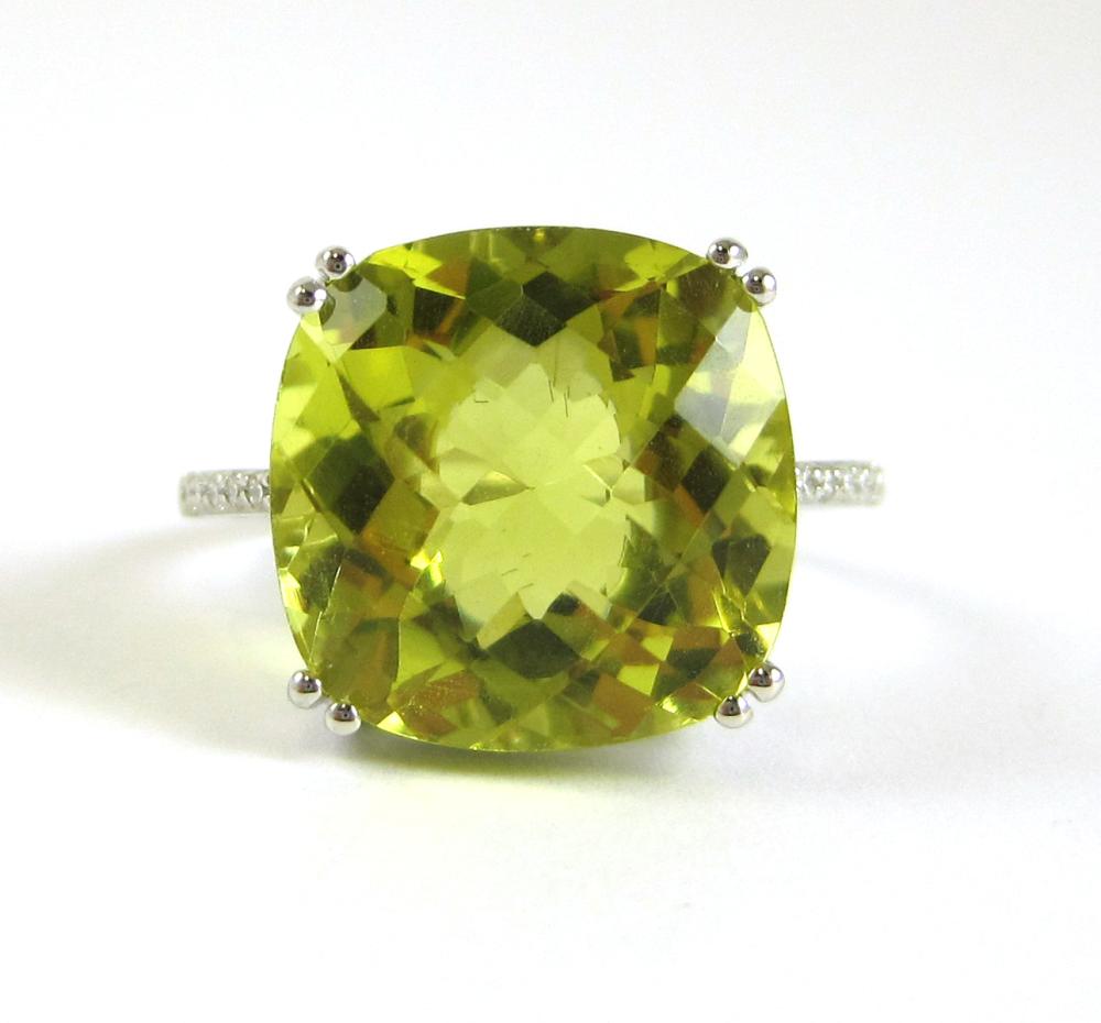 LEMON TOPAZ DIAMOND AND FOURTEEN 31659e