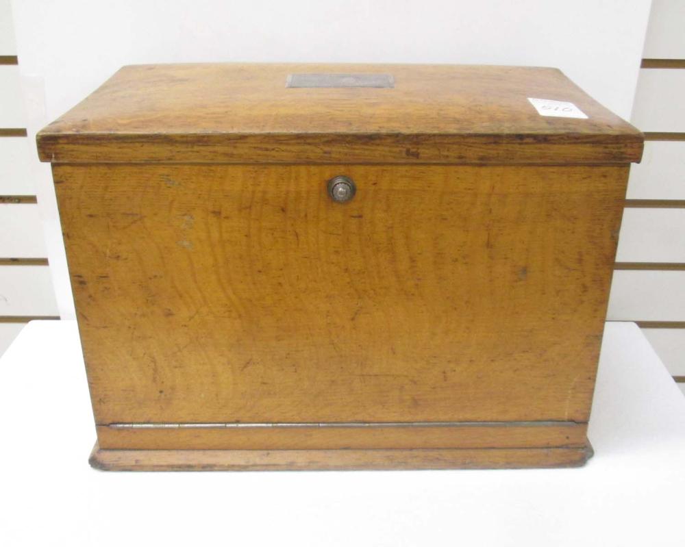 OAK PRESENTATION LETTER BOX LAP 3165b8