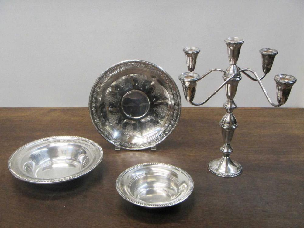 FOUR STERLING SILVER TABLEWARE 3165e9