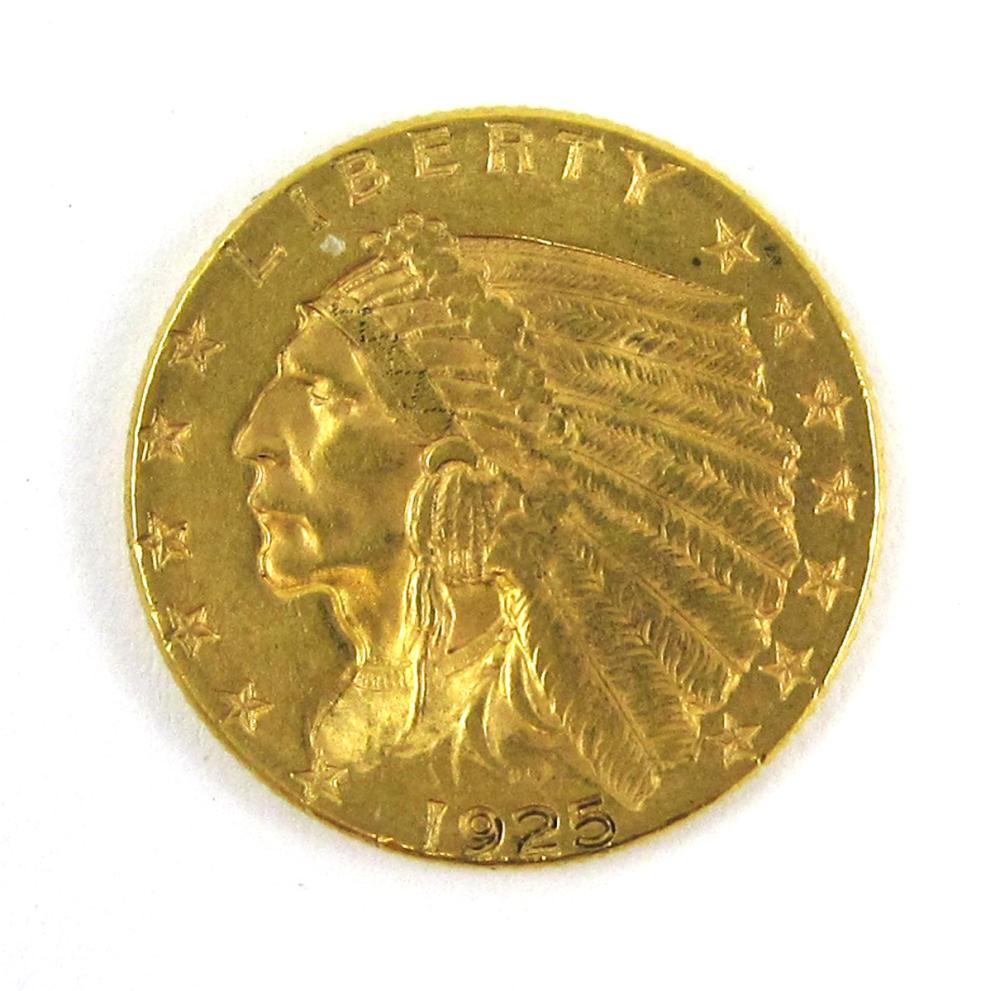 U S TWO AND ONE HALF DOLLAR GOLD 31664e