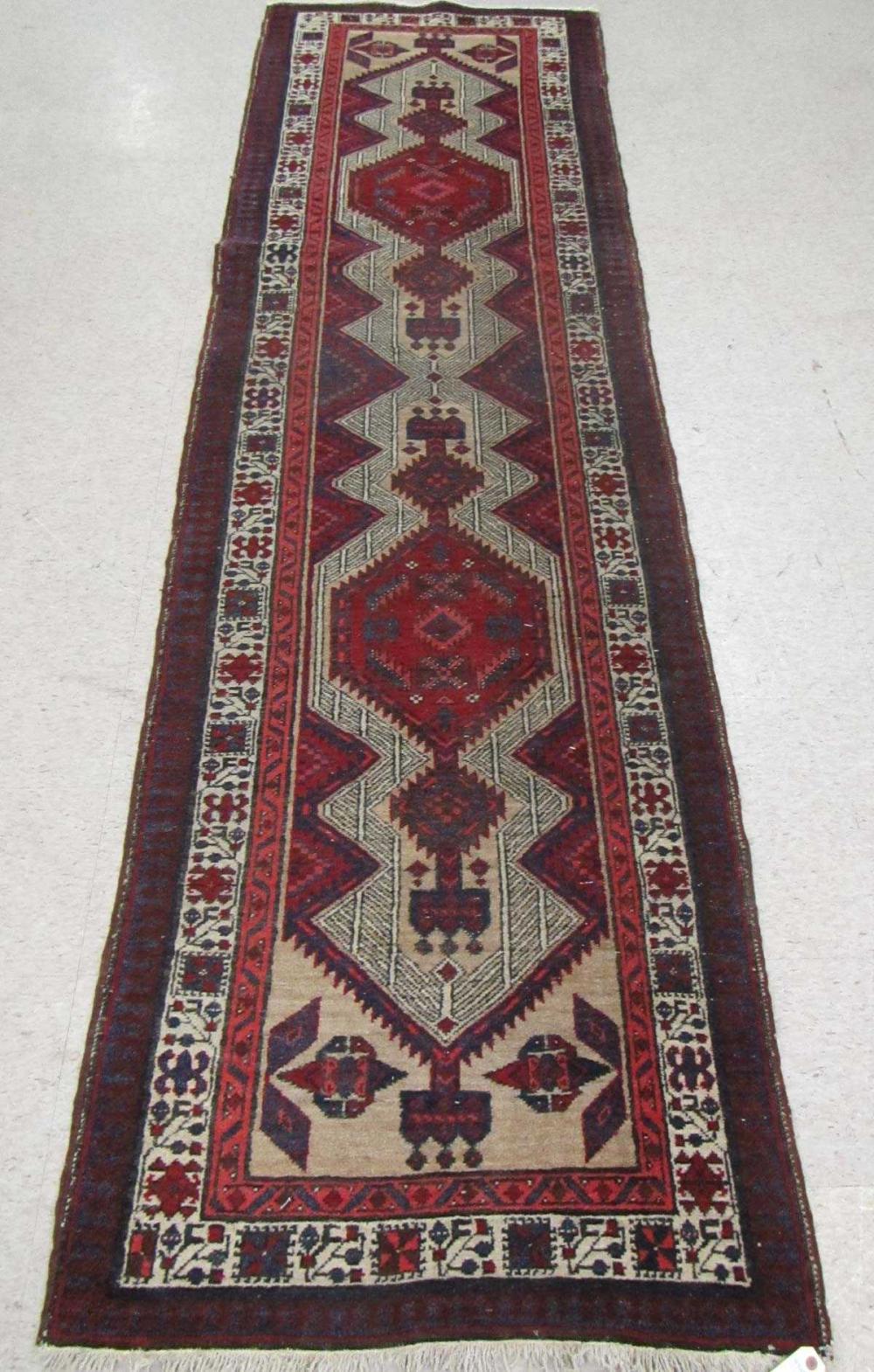 HAND KNOTTED PERSIAN TRIBAL RUNNER  31666b