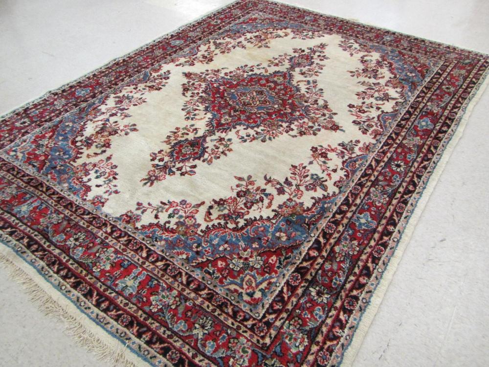 SEMI-ANTIQUE PERSIAN MEHRABAN CARPET,