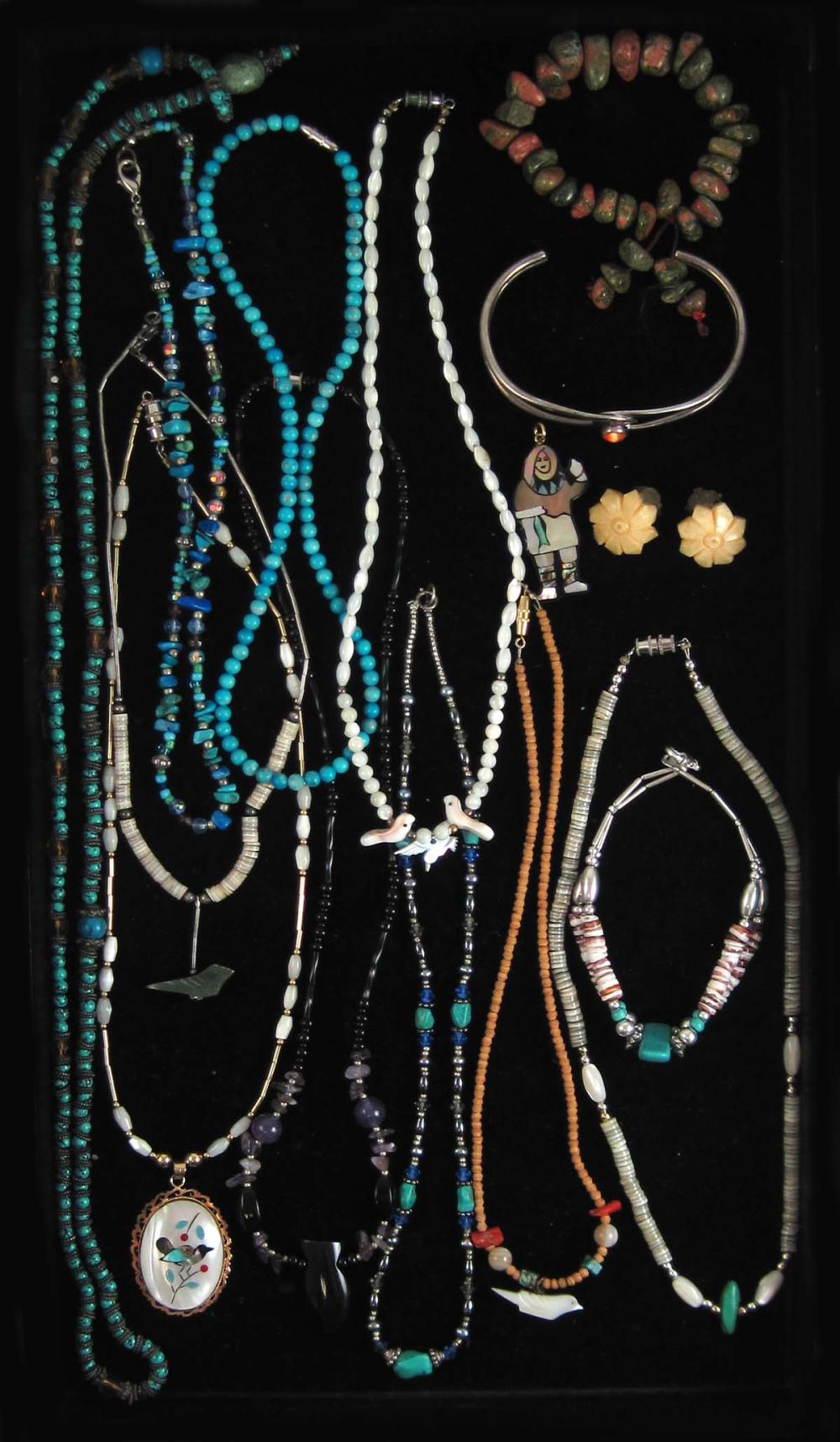 FIFTEEN ARTICLES OF BEAD JEWELRY,