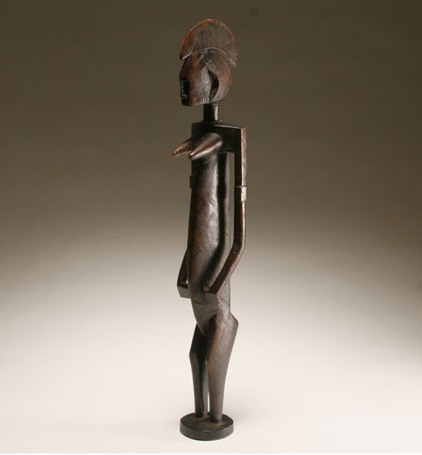 African Bamana carved wooden female