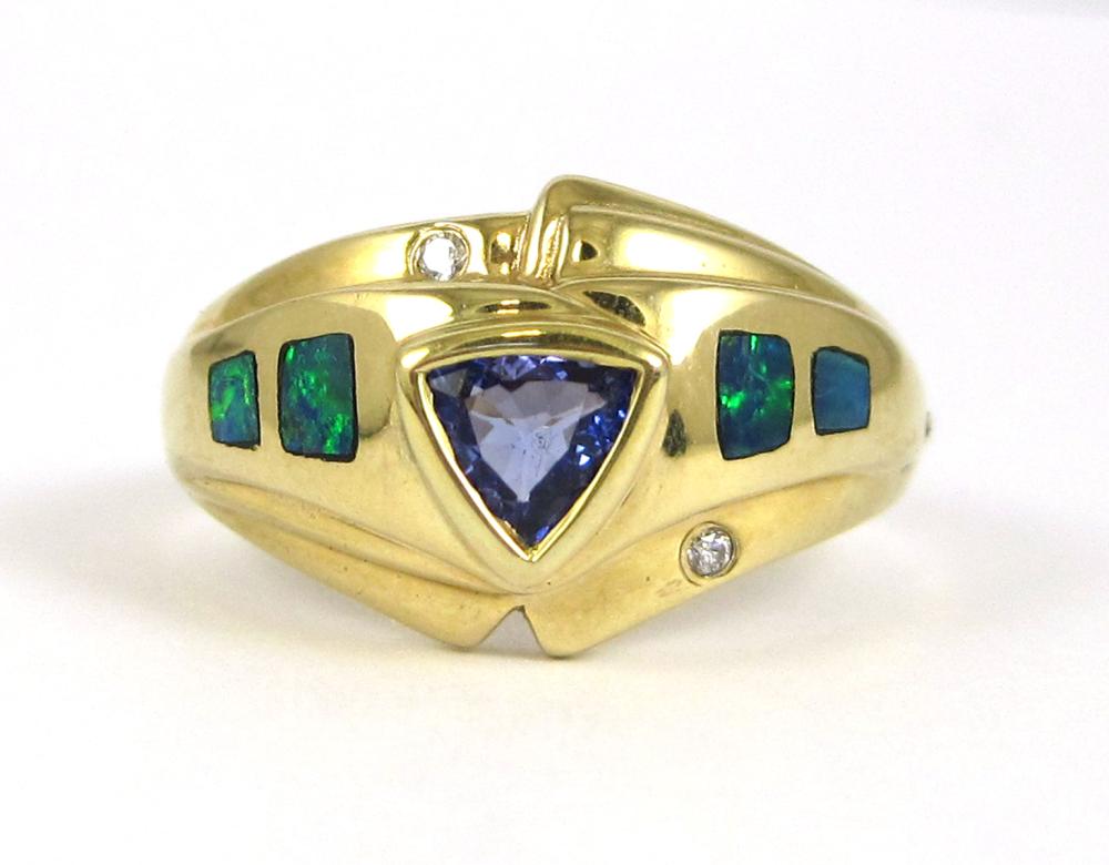 TANZANITE OPAL DIAMOND AND FOURTEEN 3166fd