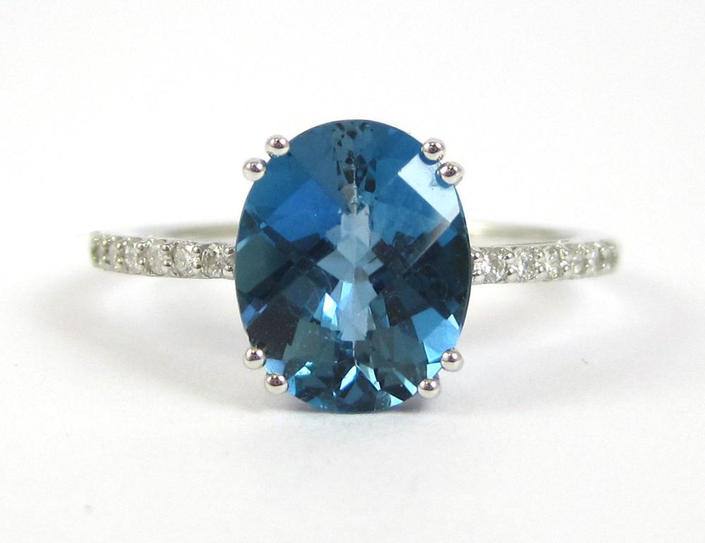 BLUE TOPAZ DIAMOND AND FOURTEEN 316717