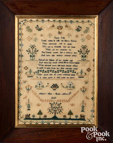 ENGLISH SILK ON LINEN SAMPLER  316735