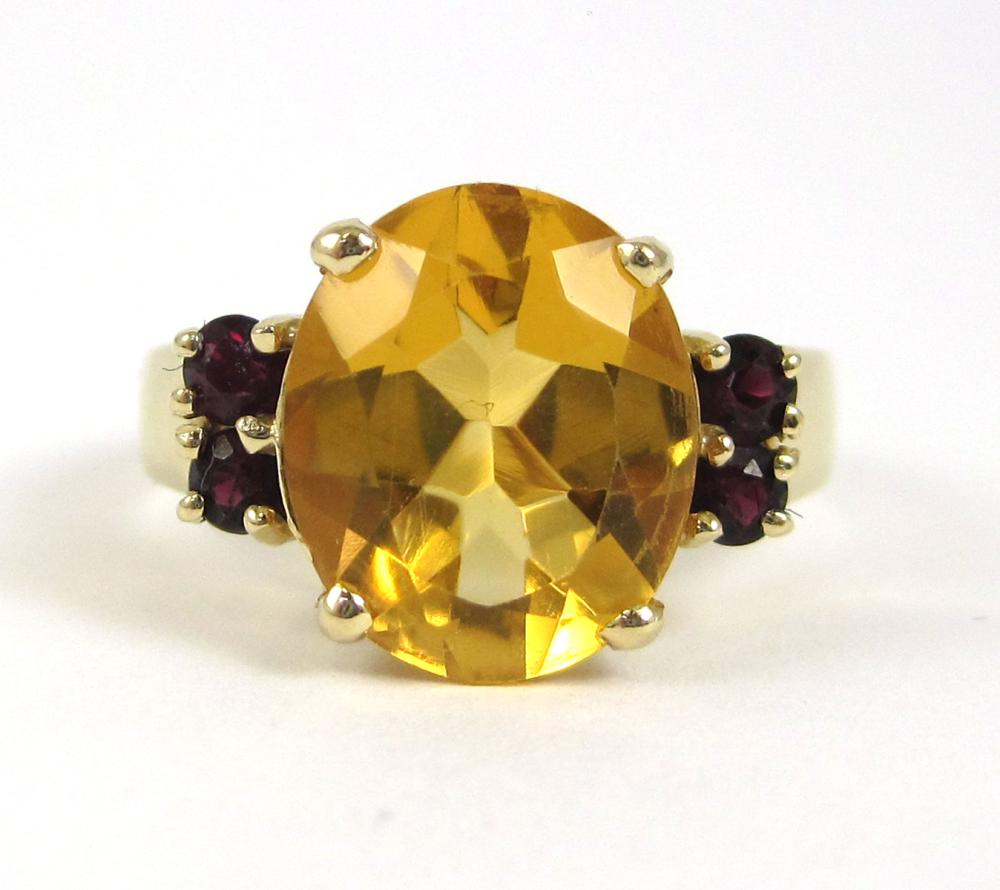 CITRINE GARNET AND FOURTEEN KARAT 31676a