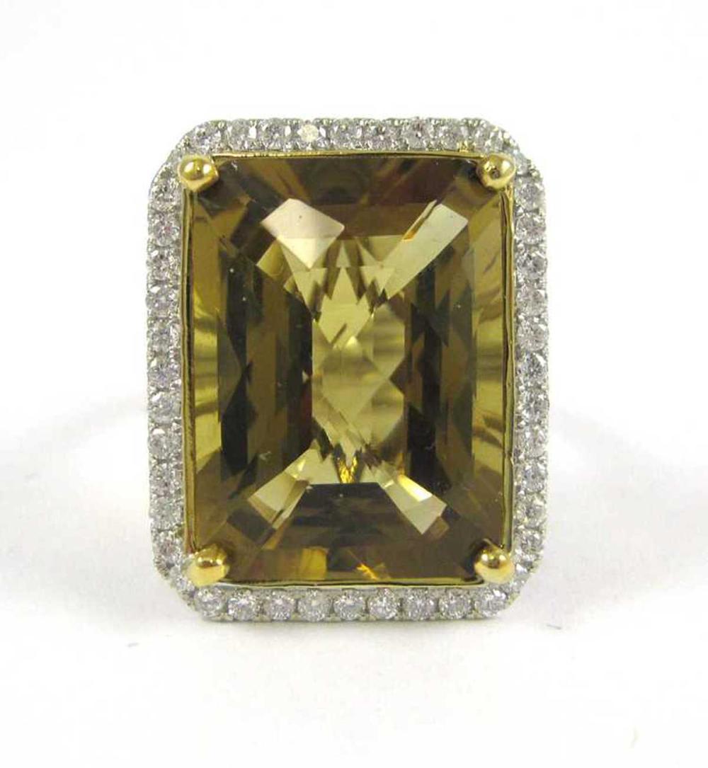 SMOKY CITRINE DIAMOND AND FOURTEEN 316774