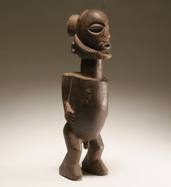 African Luba wooden male ancestor