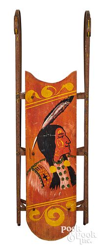 PAINTED SLED BUST OF A NATIVE 316817