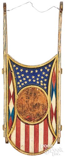 PAINTED JENNIE SLED WITH PATRIOTIC 316820