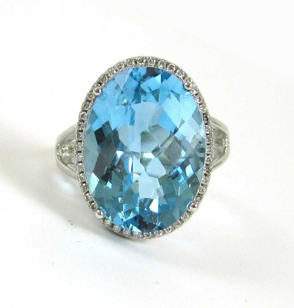 BLUE TOPAZ DIAMOND AND FOURTEEN 31684d