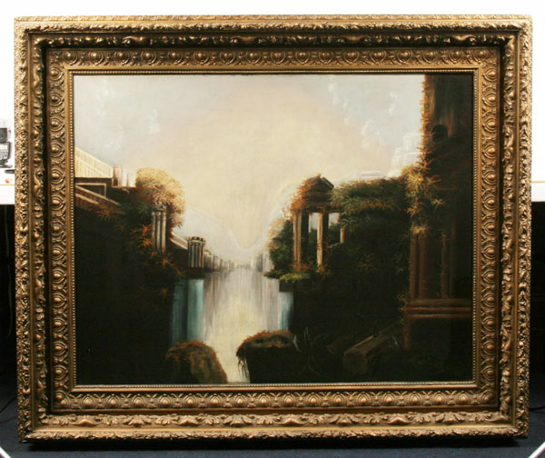 Large 19th century gilt gessoed frame