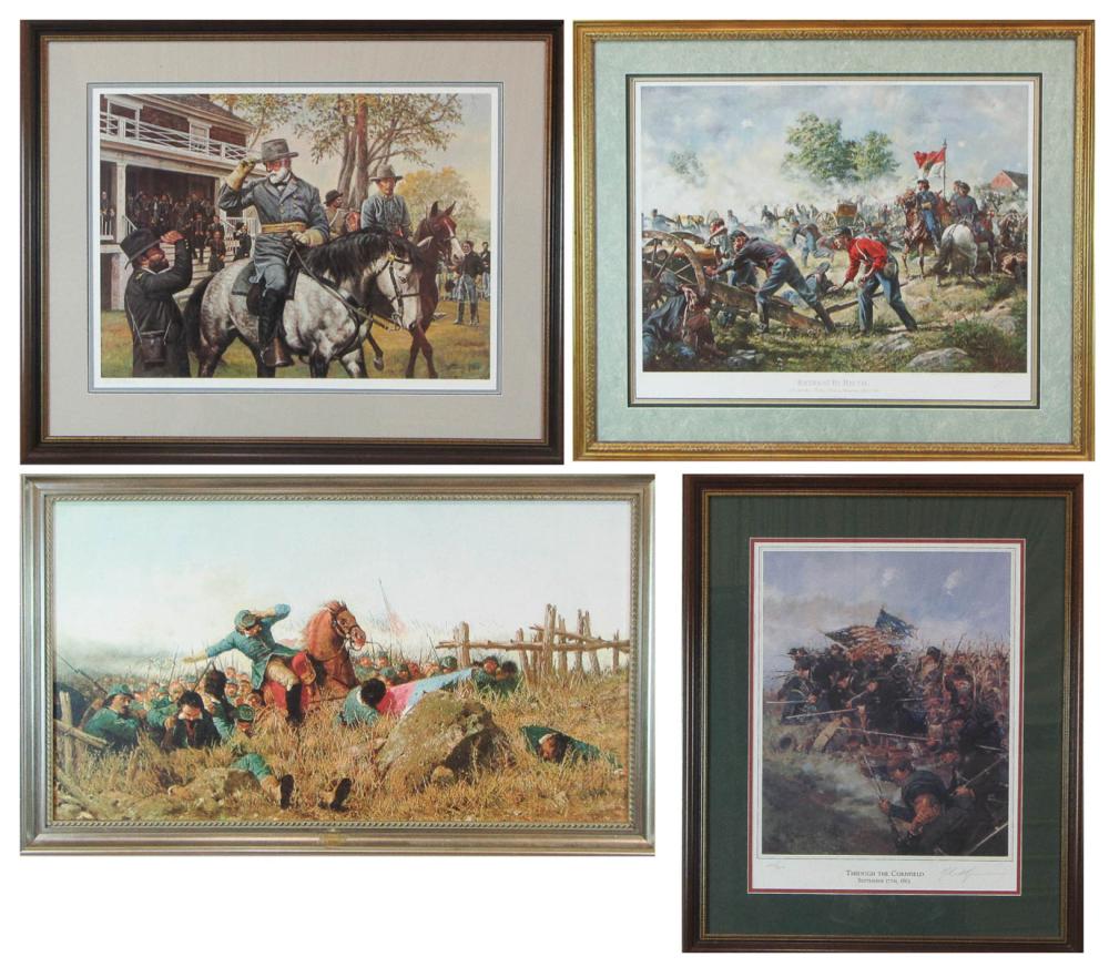 FOUR CIVIL WAR THEMED PRINTS. DON TROIANI