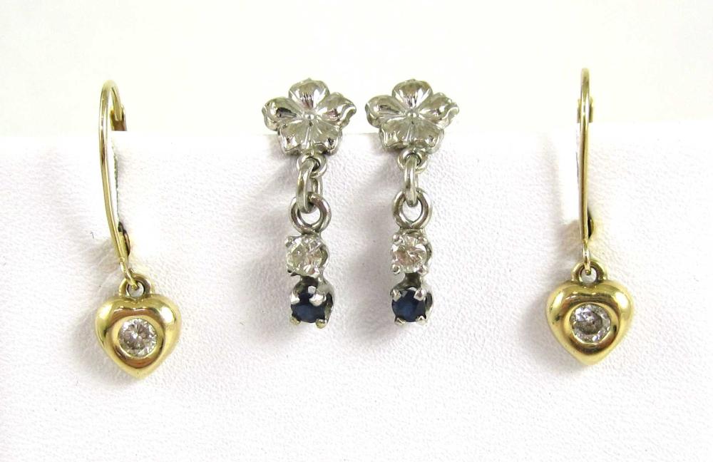 PAIR OF DIAMOND AND YELLOW GOLD 31693a