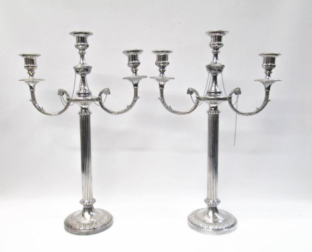 PAIR OF SILVER PLATED CANDELABRA  316973