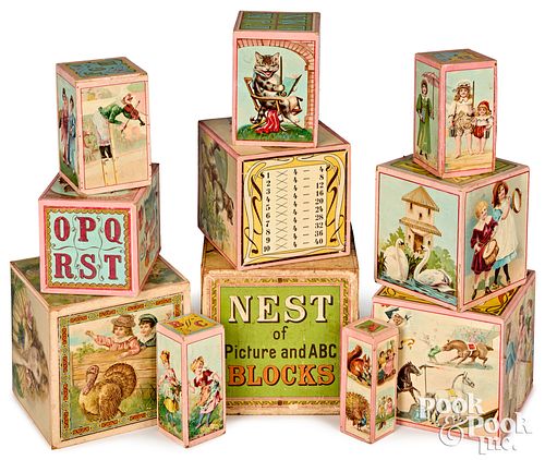 NEST OF PICTURE AND ABC BLOCKS,