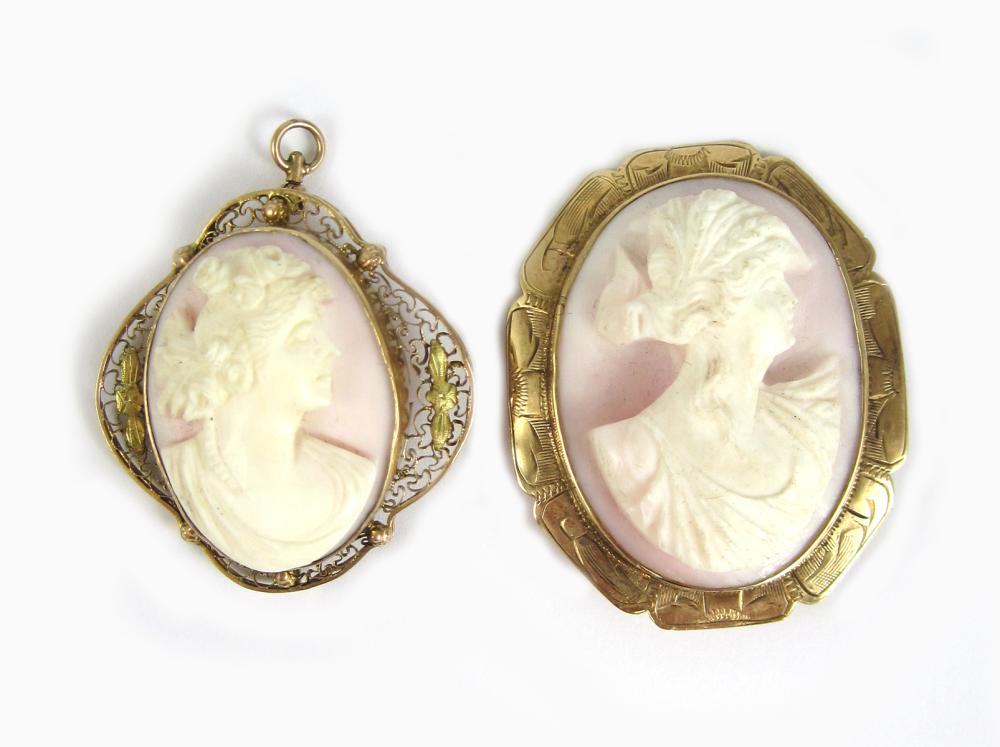 TWO SIMILAR ARTICLES OF CAMEO AND 31699a