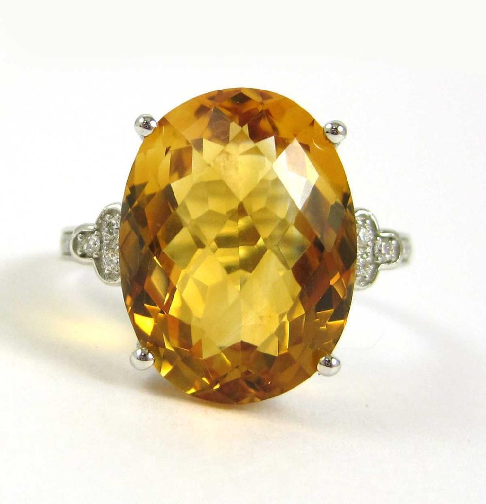 CITRINE DIAMOND AND FOURTEEN KARAT 3169af