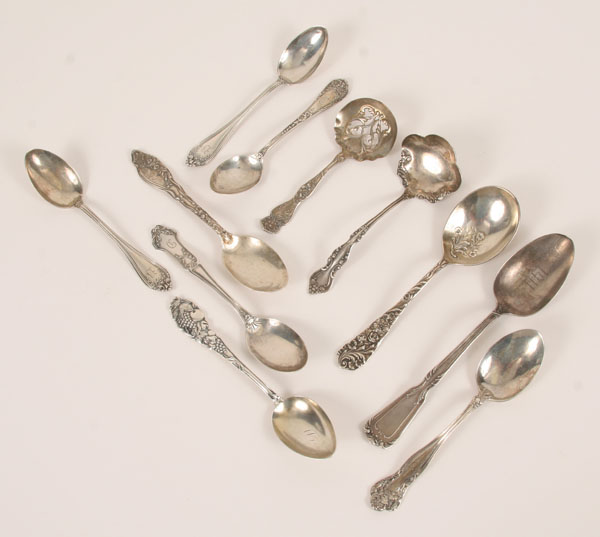 Eleven Victorian and Nouveau sterling