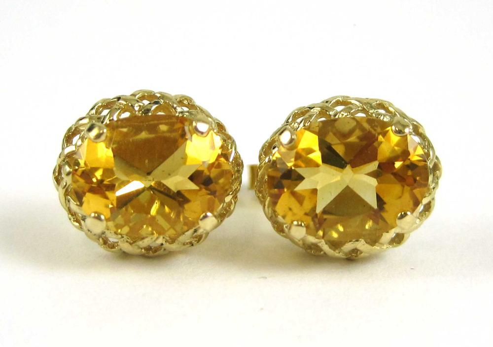 PAIR OF CITRINE AND YELLOW GOLD 316a49