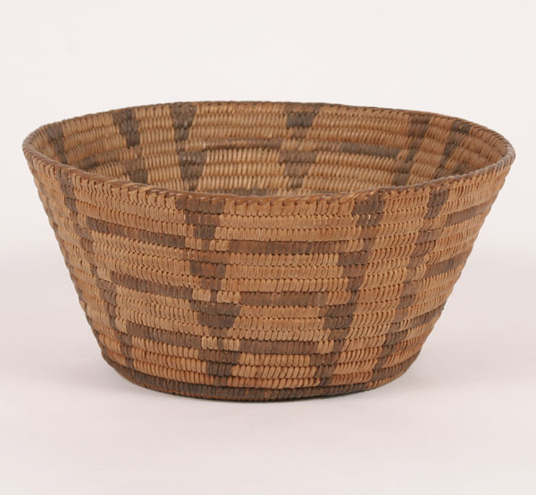 Pima Indian woven coil basket with