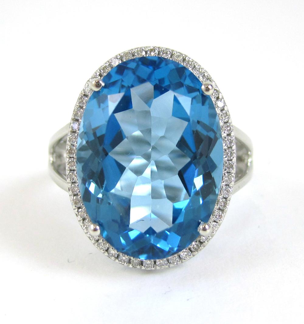 BLUE TOPAZ DIAMOND AND FOURTEEN 316a5c