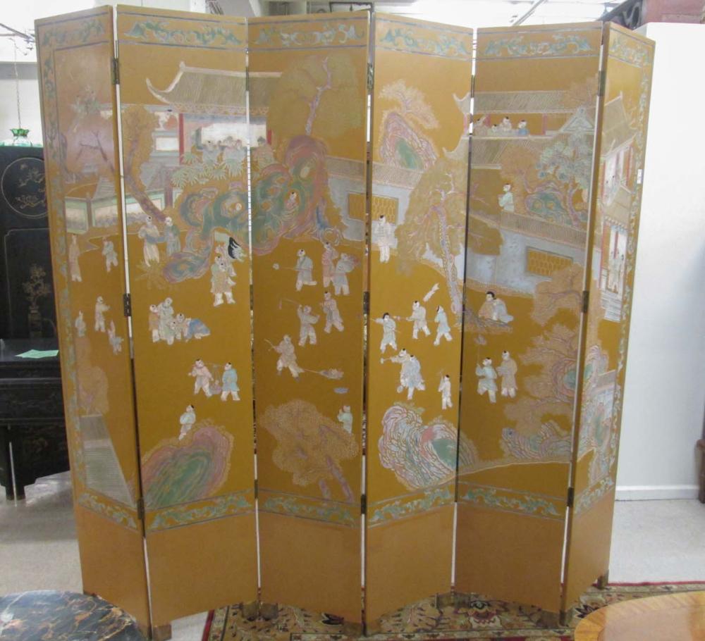 CHINESE SIX PANEL COROMANDEL FLOOR 316a74