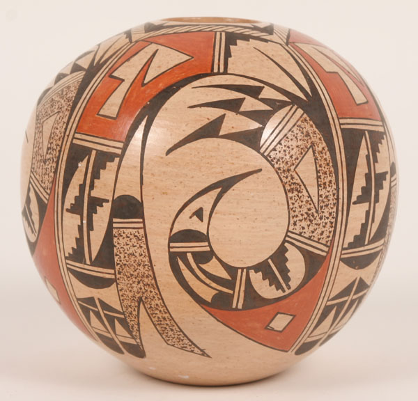 Hopi polychrome pottery vase painted
