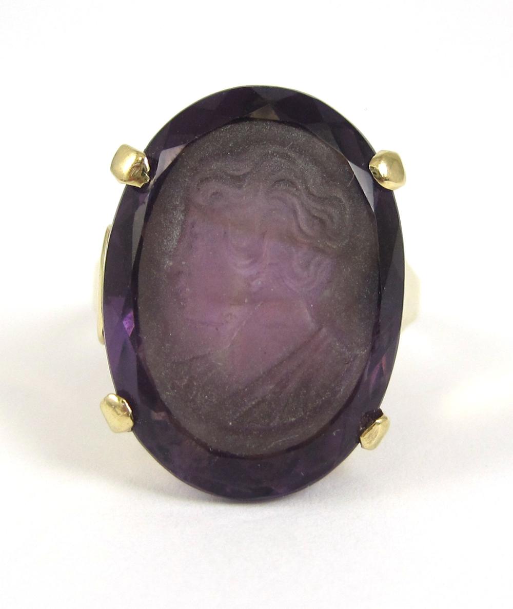 INTAGLIO AMETHYST AND FOURTEEN