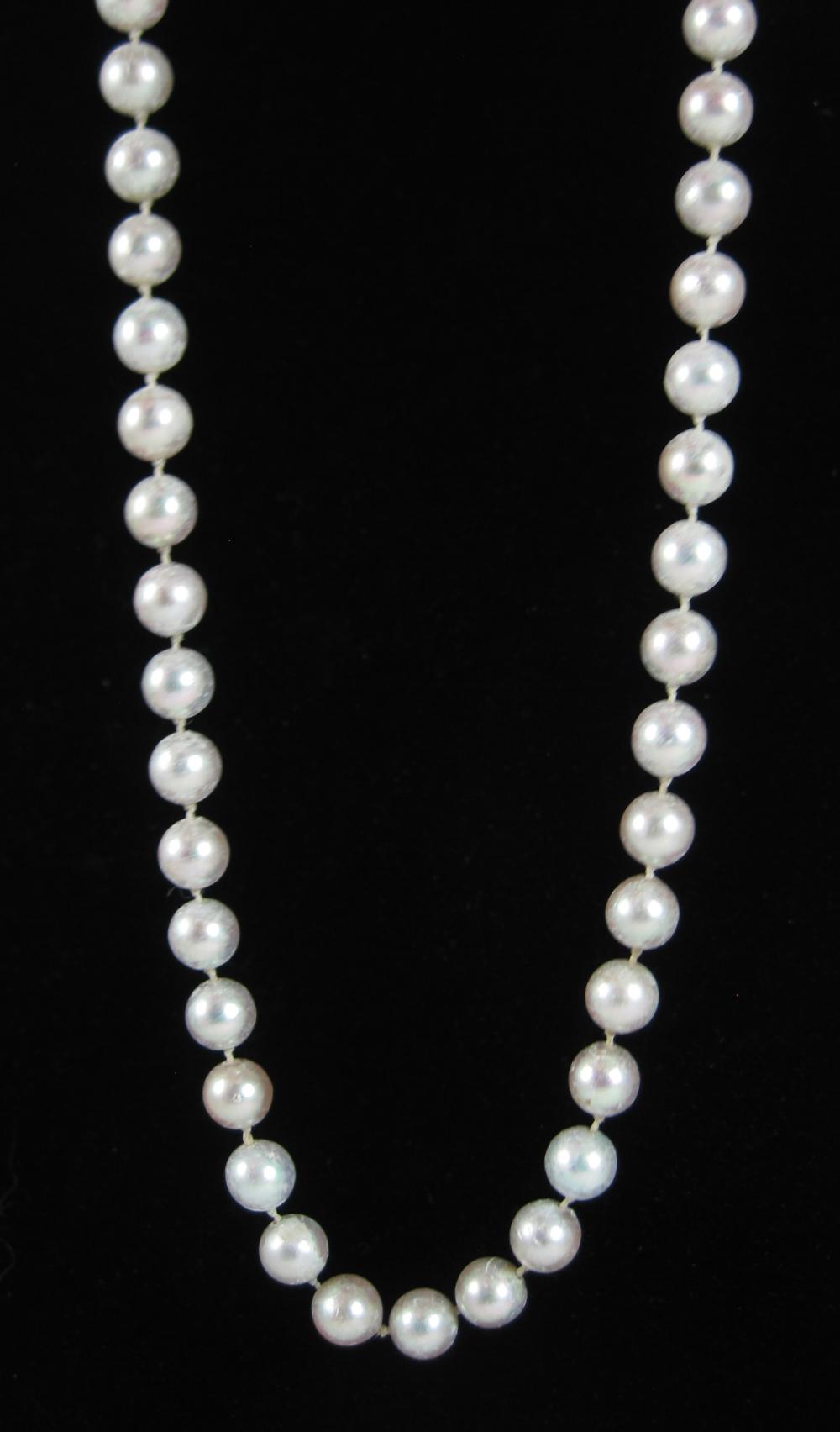 MATINEE LENGTH PEARL NECKLACE,