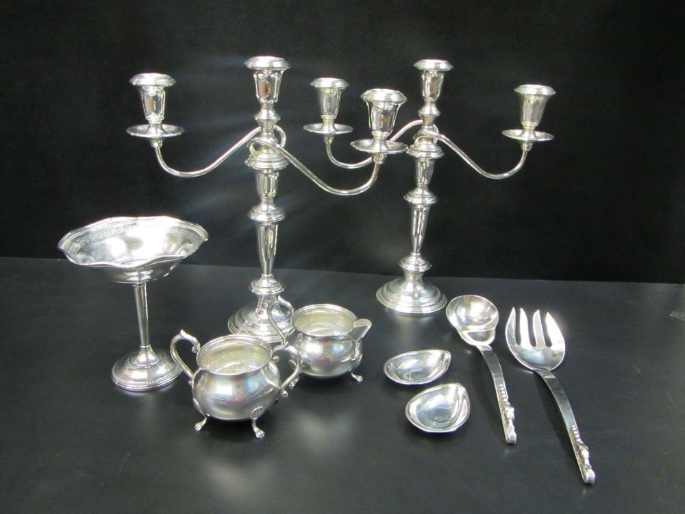 NINE STERLING SILVER TABLEWARE 316ad4