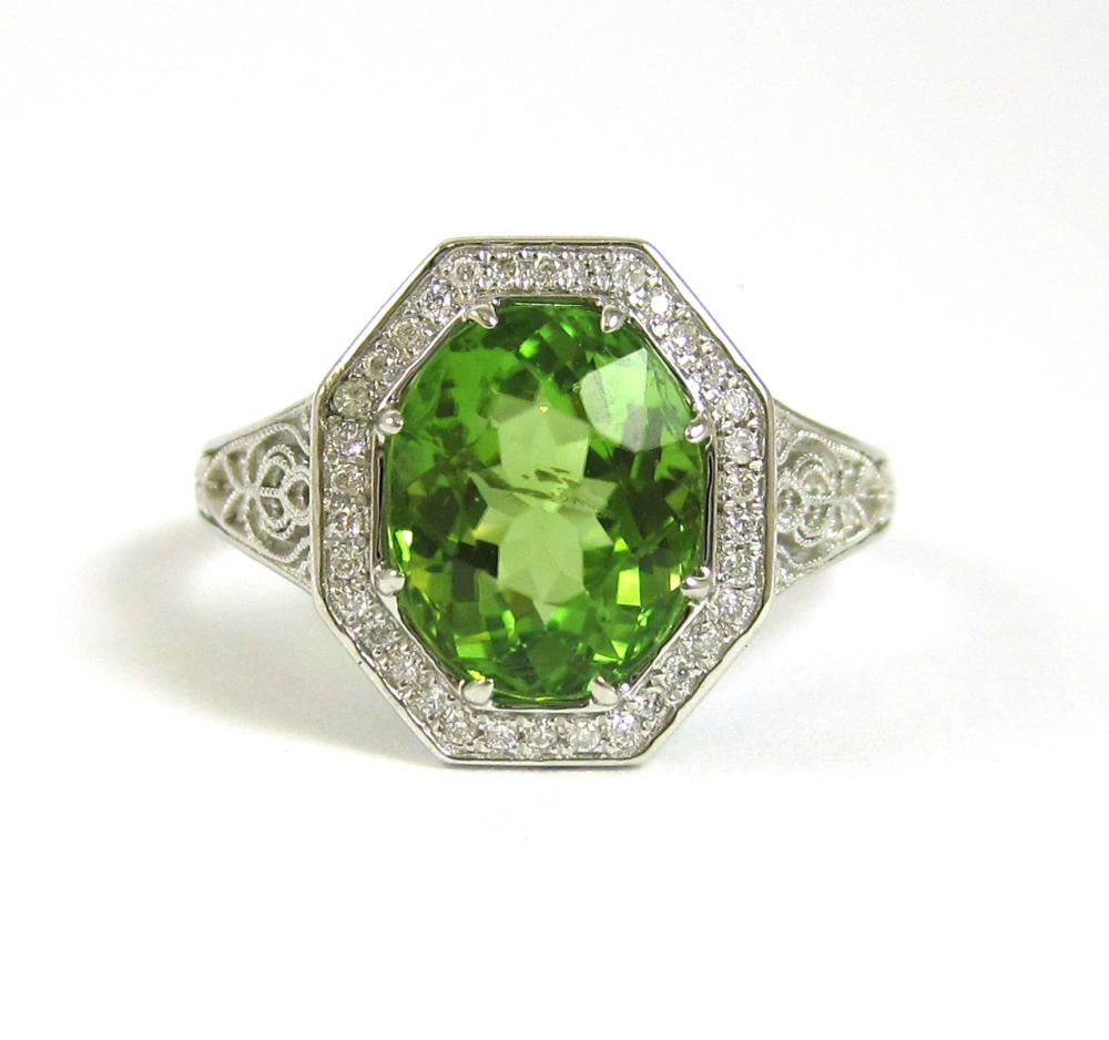 PERIDOT DIAMOND AND FOURTEEN KARAT 316aeb