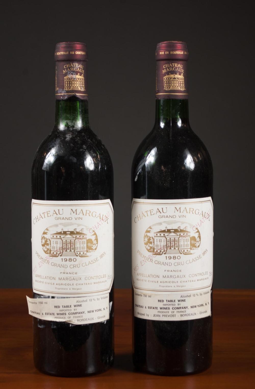 TWO BOTTLES OF VINTAGE FRENCH RED 316aef