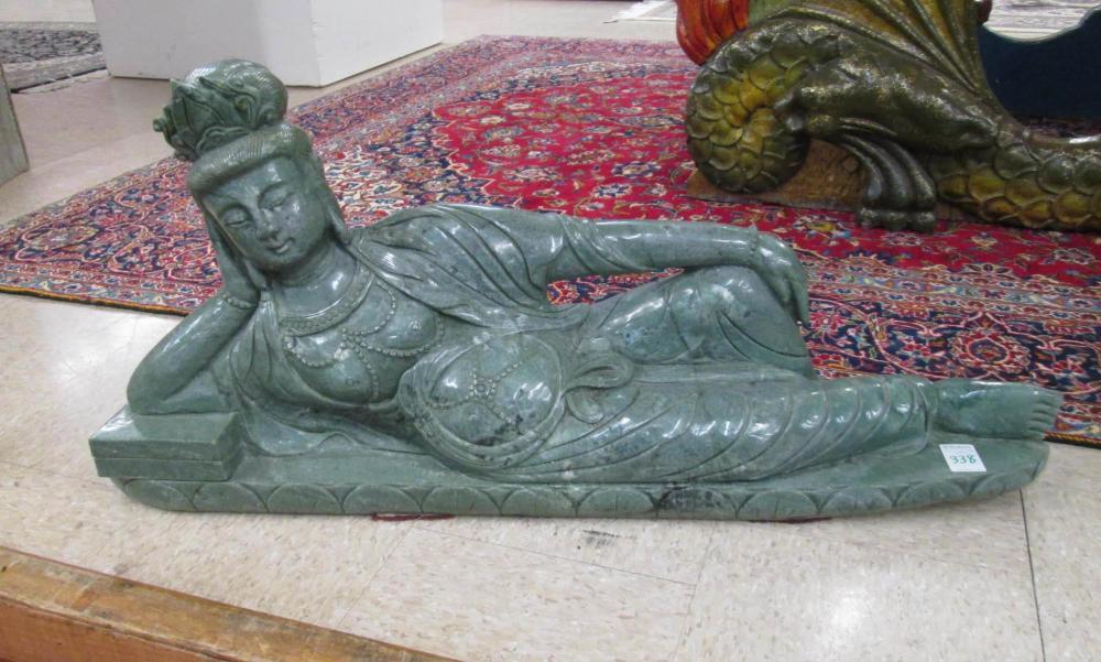 CHINESE JADE GREEN MARBLE SCULPTURE  316af1