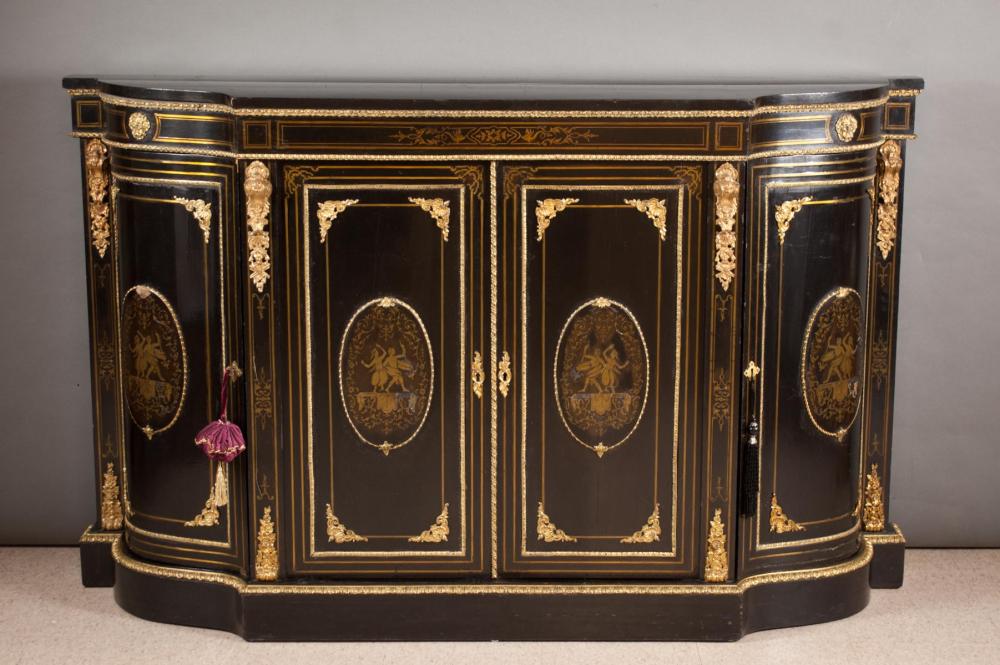 NAPOLEON III EBONIZED ORMOLU MOUNTED 316b12