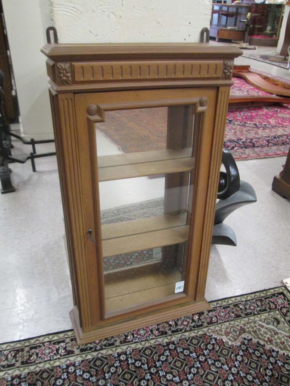 WALL-MOUNT CURIO CABINET, CONTINENTAL,