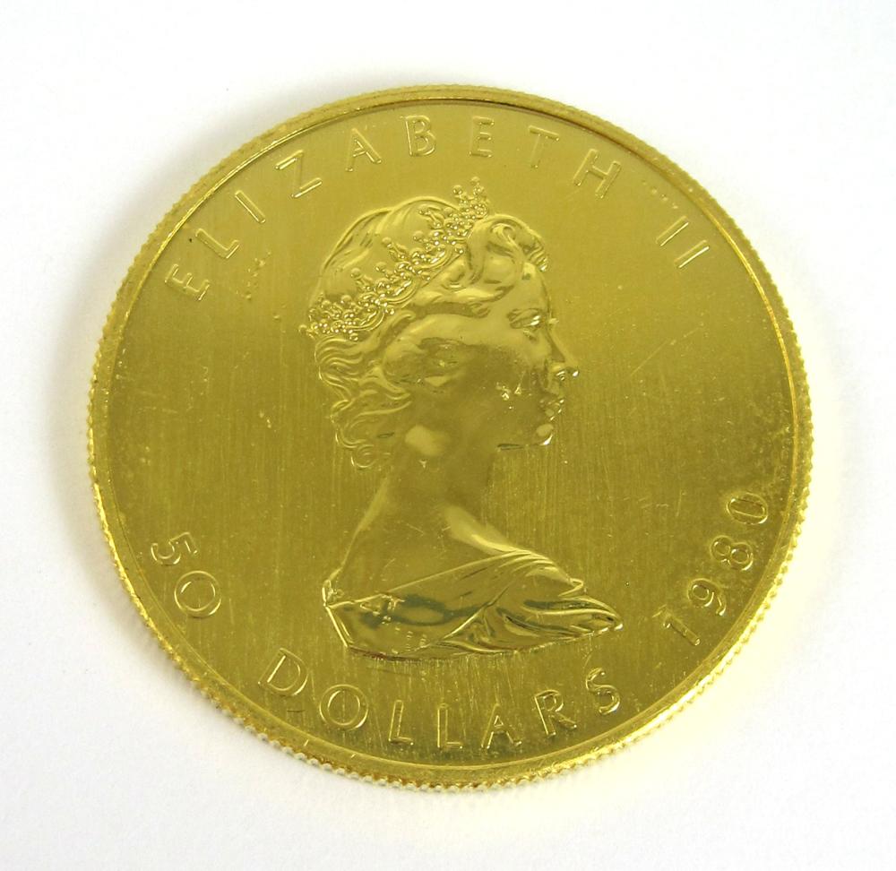 1980 CANADIAN MAPLE LEAF GOLD COIN  316b4a