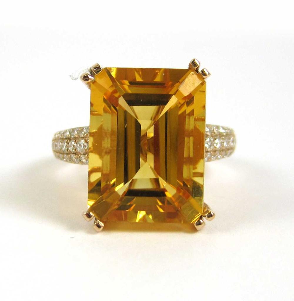 CITRINE DIAMOND AND FOURTEEN KARAT 316b79