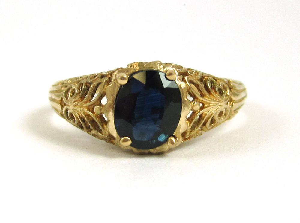 SAPPHIRE AND FOURTEEN KARAT YELLOW