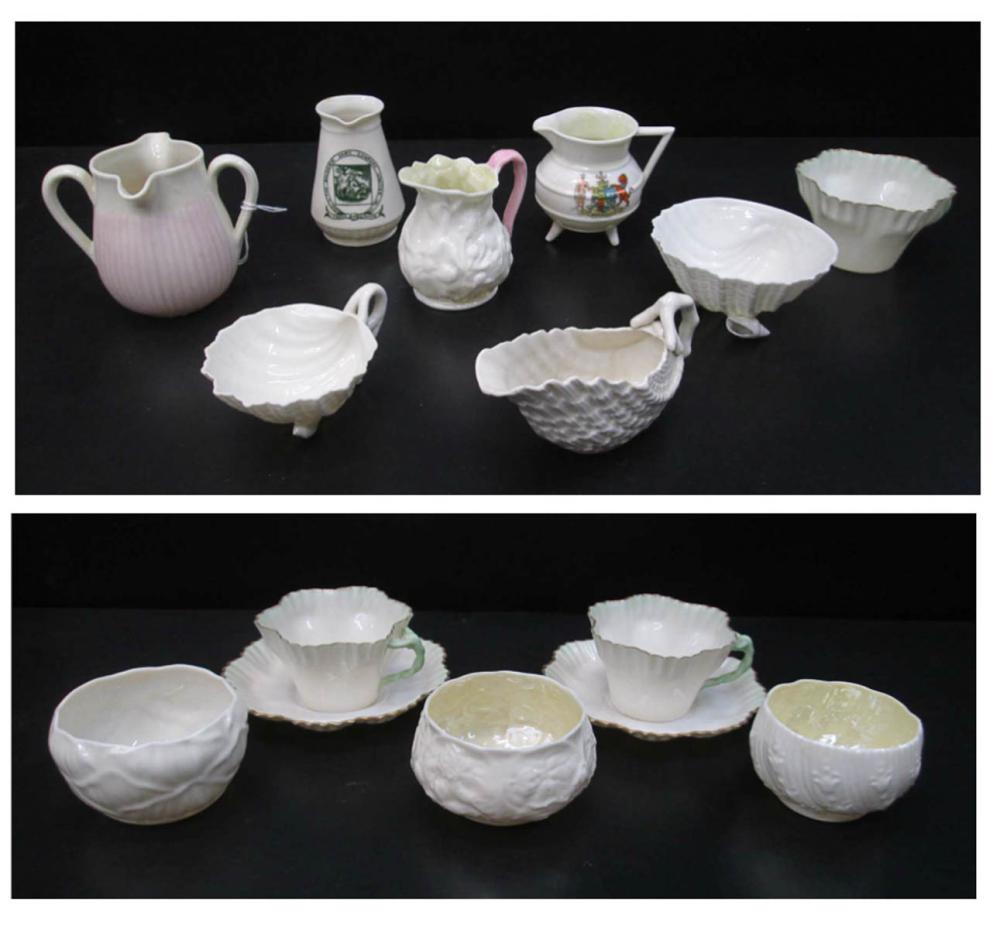 TWENTY-ONE BELLEEK PARIAN PORCELAIN