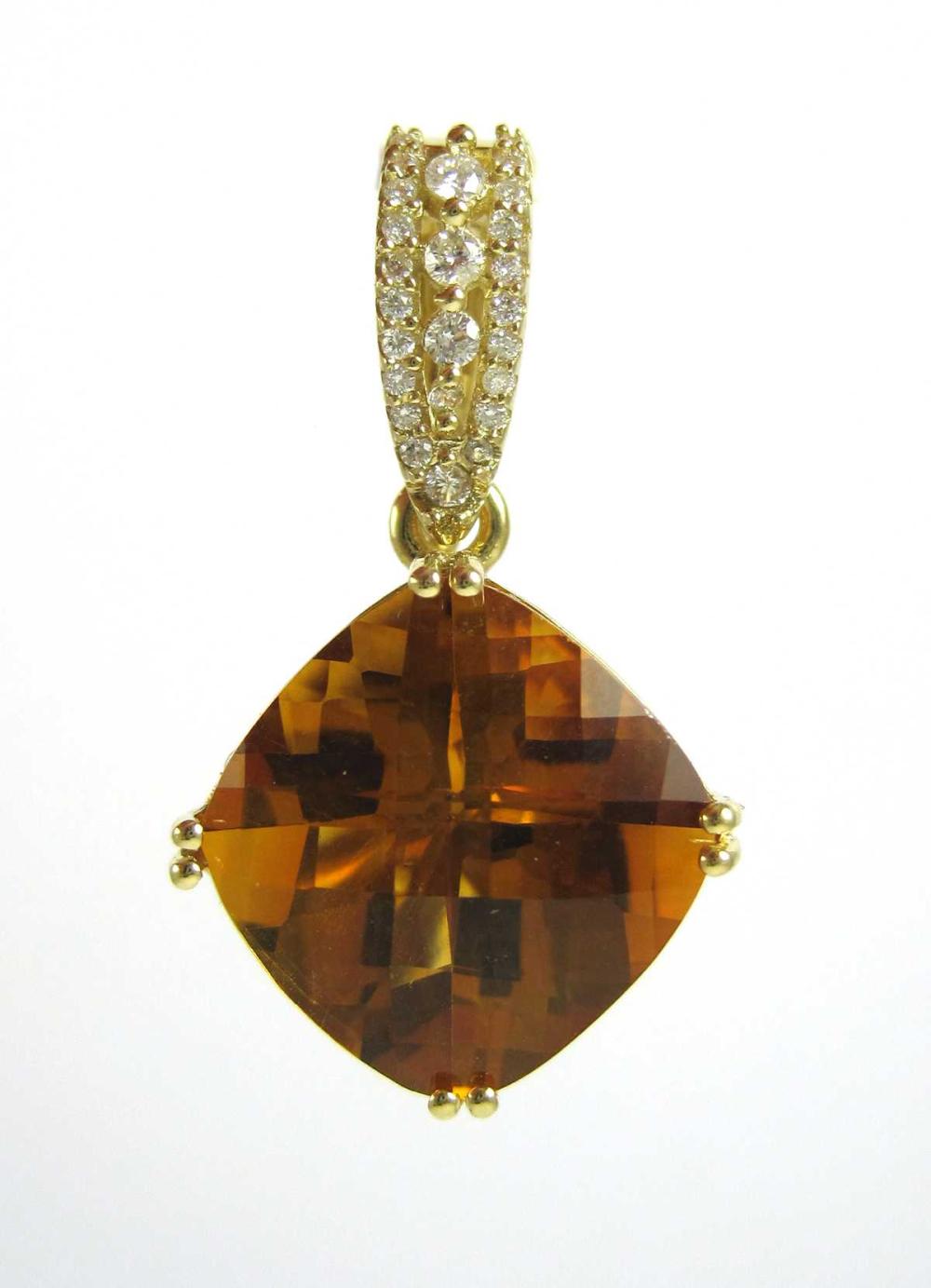 CITRINE DIAMOND AND FOURTEEN KARAT 316bb1