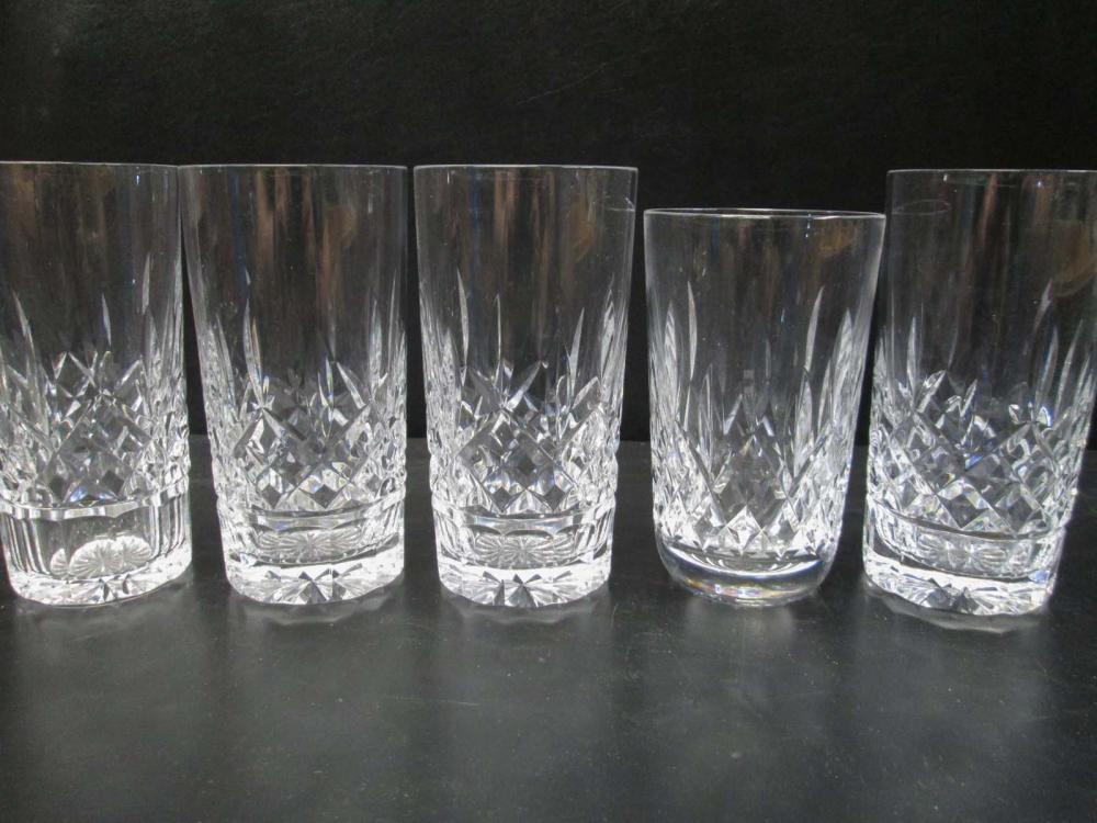 SEVEN WATERFORD LISMORE CUT CRYSTAL 316bcd