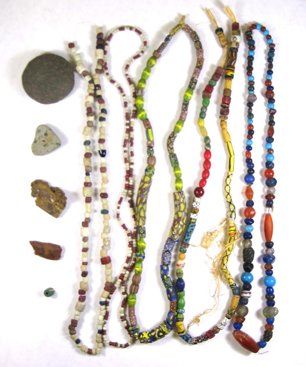 COLLECTION OF TRADE BEADS INCLUDING,