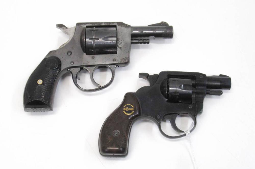 TWO DOUBLE ACTION 22 CALIBER REVOLVERS: