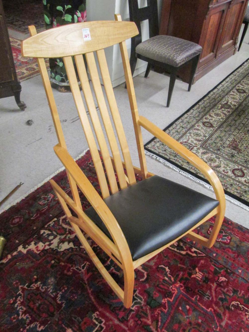 HAND CRAFTED MAPLE ROCKING CHAIR, RICK