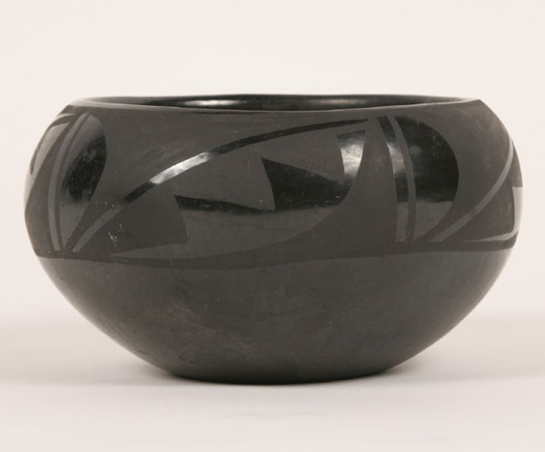 Native American Indian black pottery