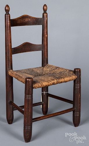 CHILD S LADDERBACK CHAIR 19TH 316cdd